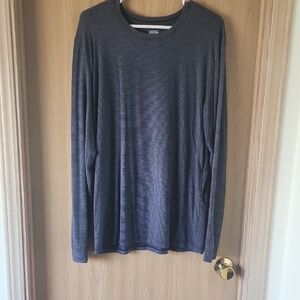 Weatherproof Men's Dark Gray Striped Long Sleeve Shirt